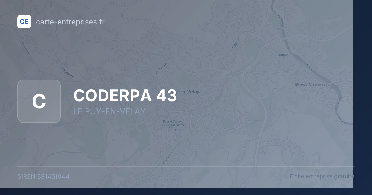 CODERPA 43 — 391451044 — fiche entreprise