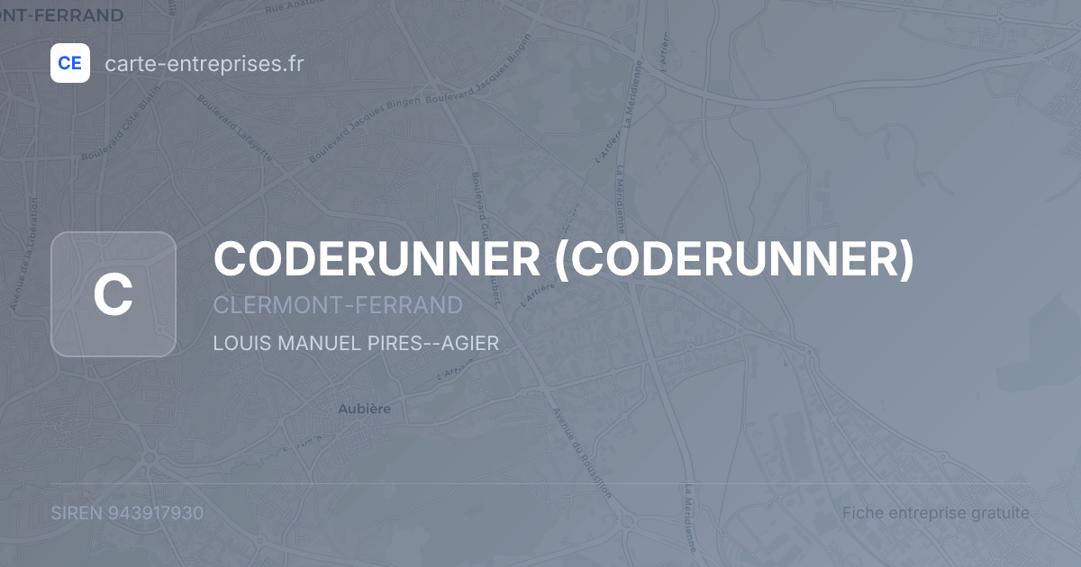 CODERUNNER — 943917930 — fiche entreprise