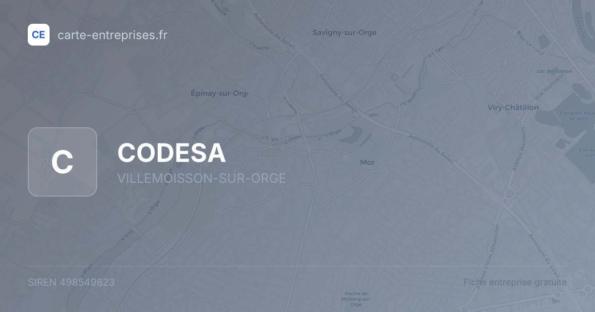 CODESA — 498549823 — fiche entreprise