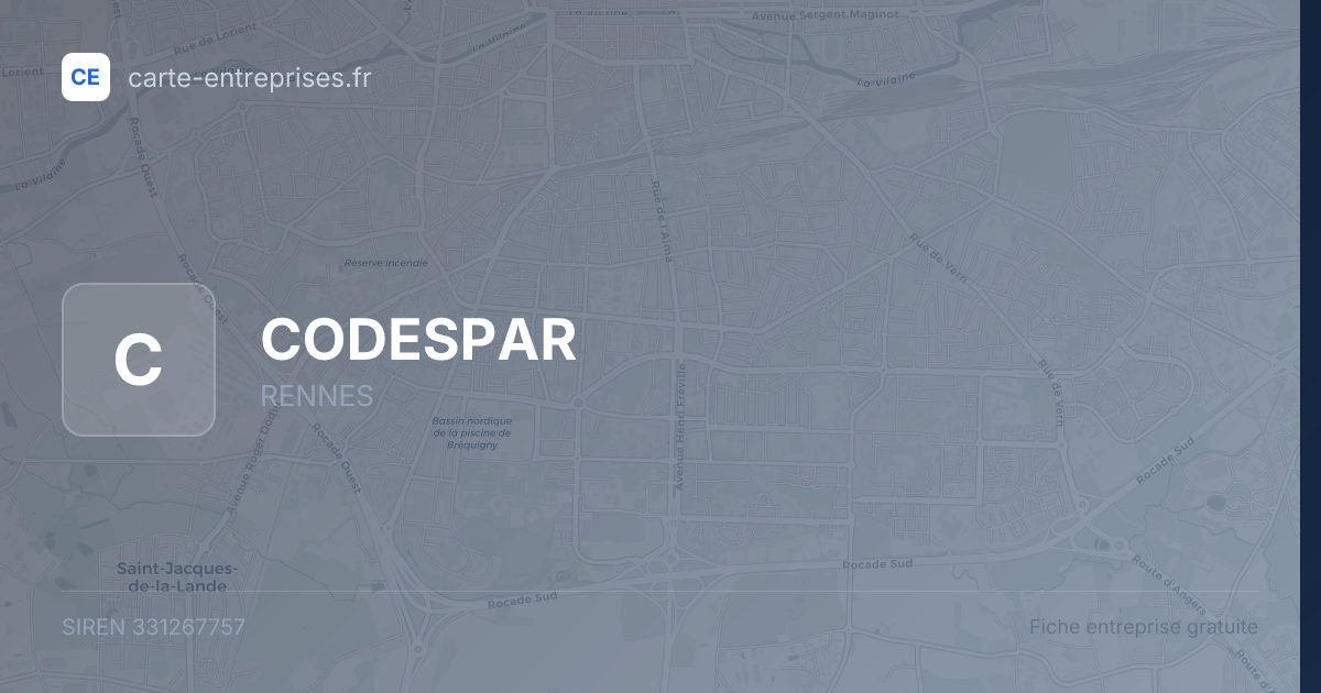 CODESPAR — 331267757 — fiche entreprise
