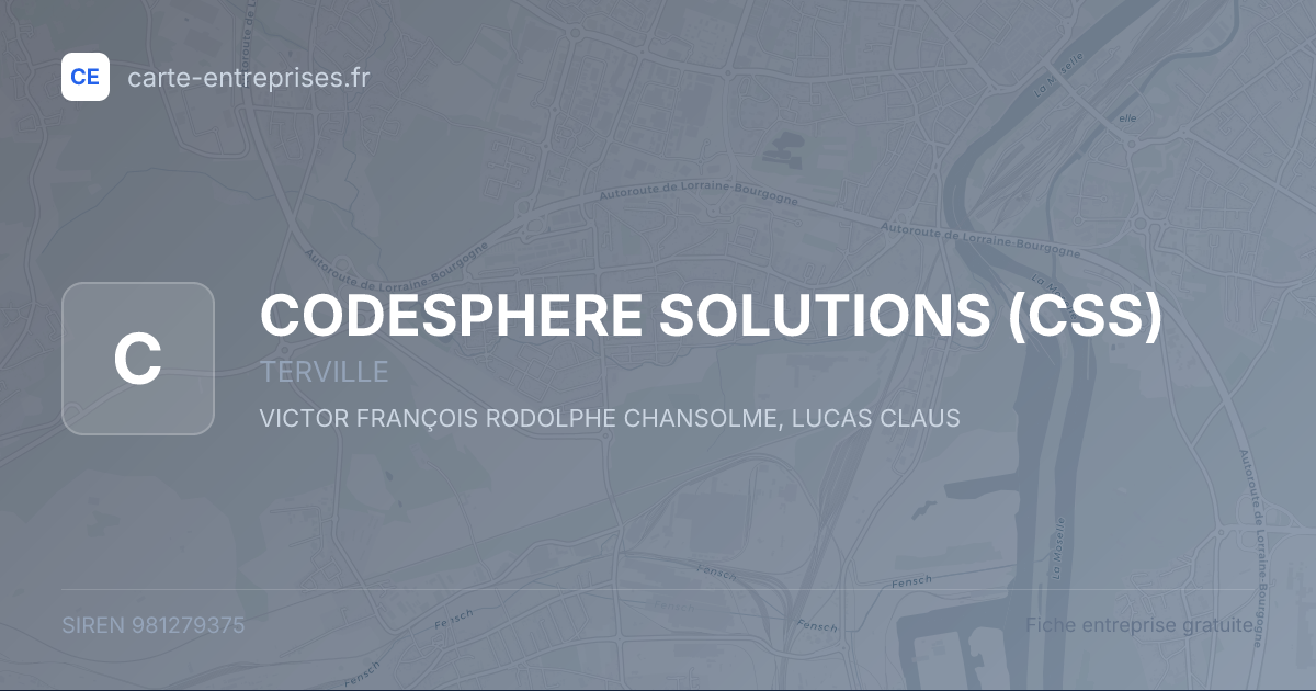 CODESPHERE SOLUTIONS (CSS) — 981279375 — fiche entreprise