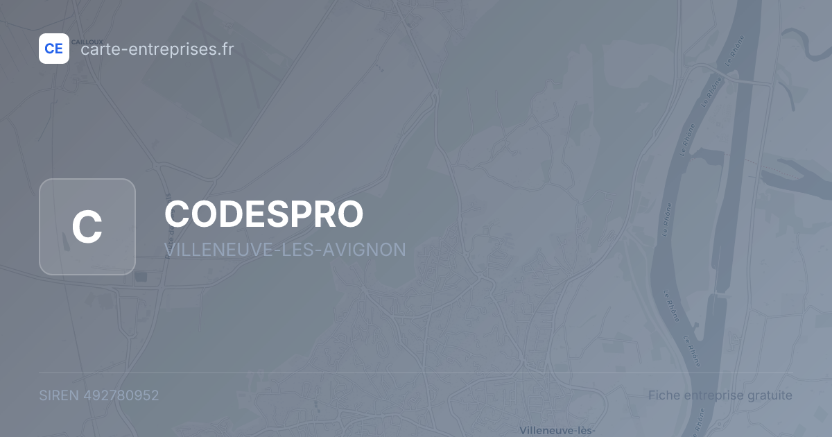 CODESPRO — 492780952 — fiche entreprise