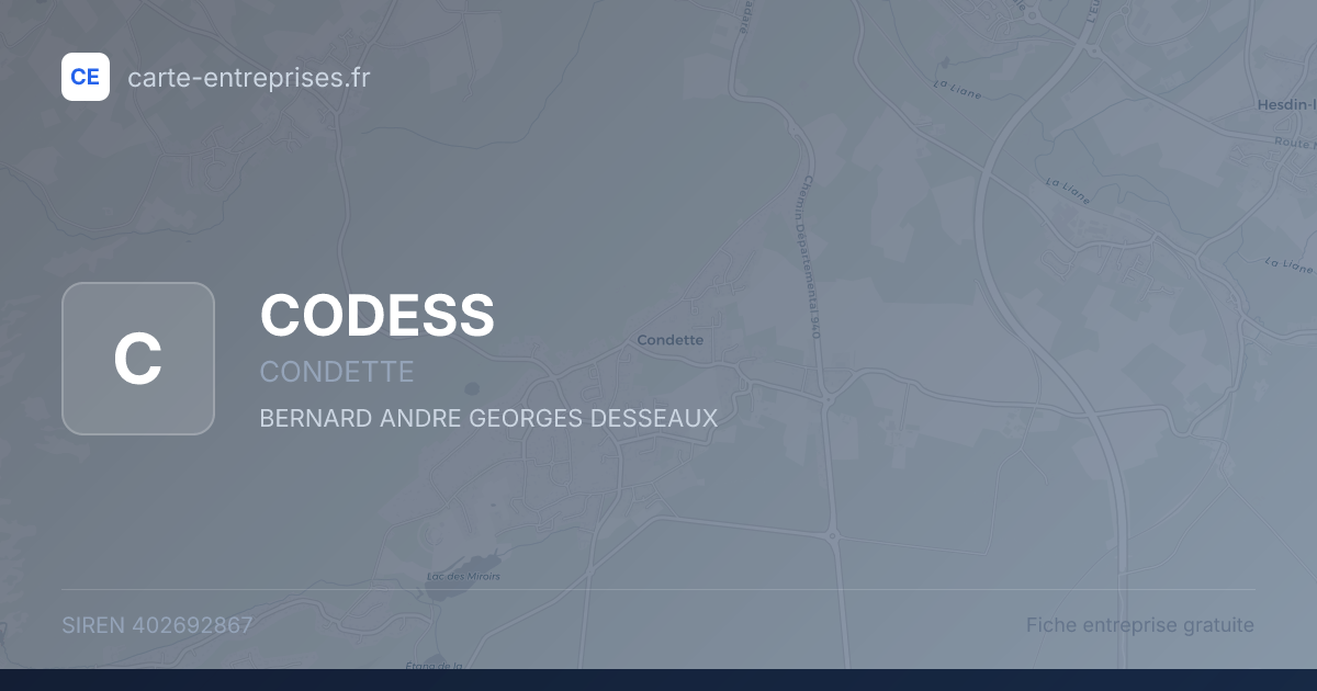 CODESS — 402692867 — fiche entreprise