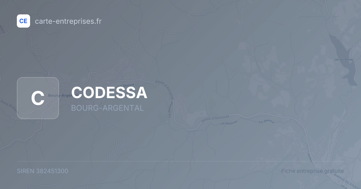 CODESSA — 382451300 — fiche entreprise