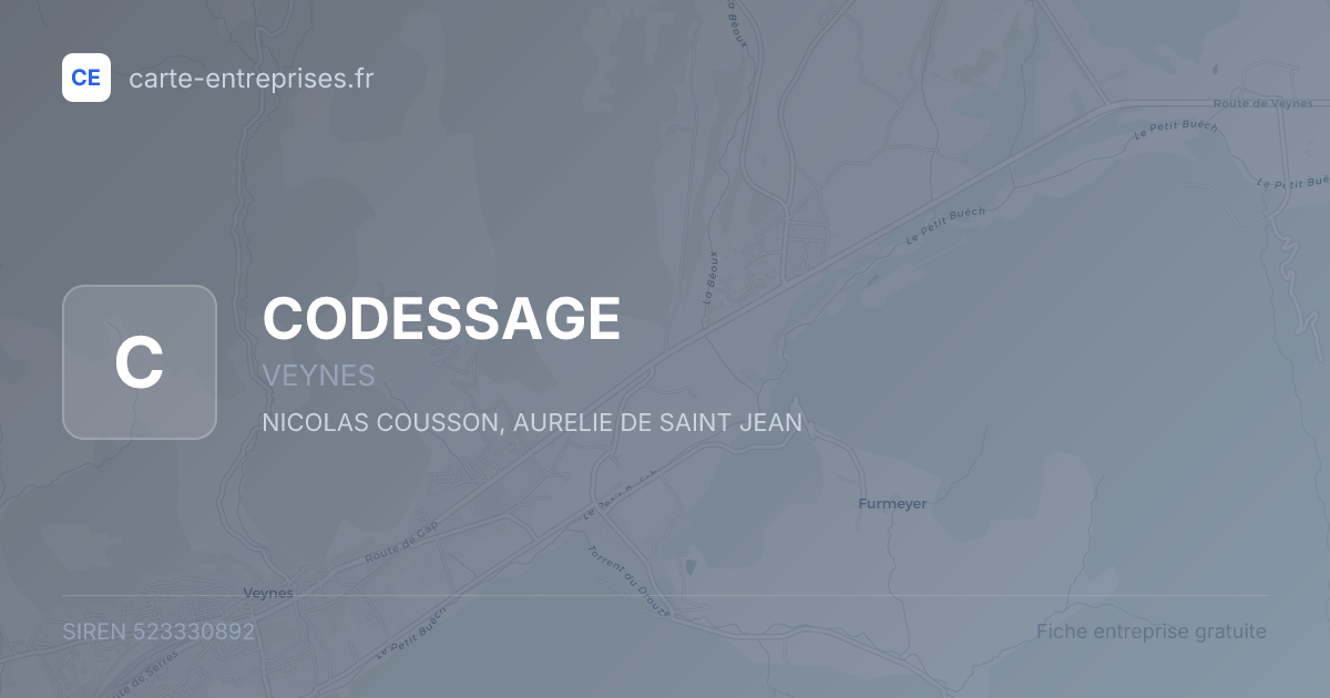 CODESSAGE — 523330892 — fiche entreprise
