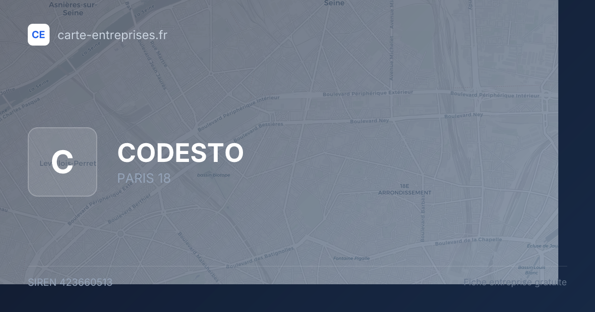 CODESTO — 423660513 — fiche entreprise