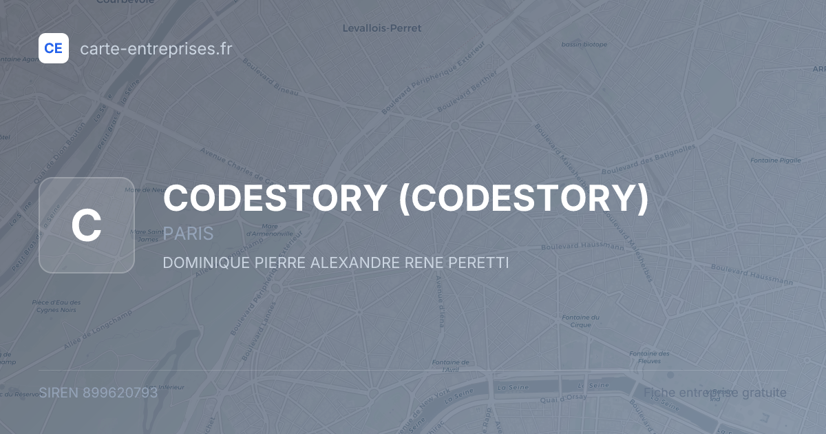 CODESTORY — 899620793 — fiche entreprise