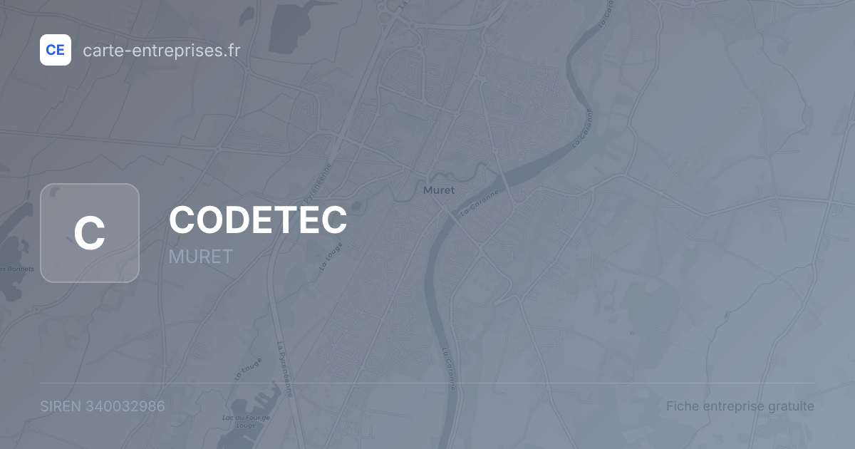 CODETEC — 340032986 — fiche entreprise