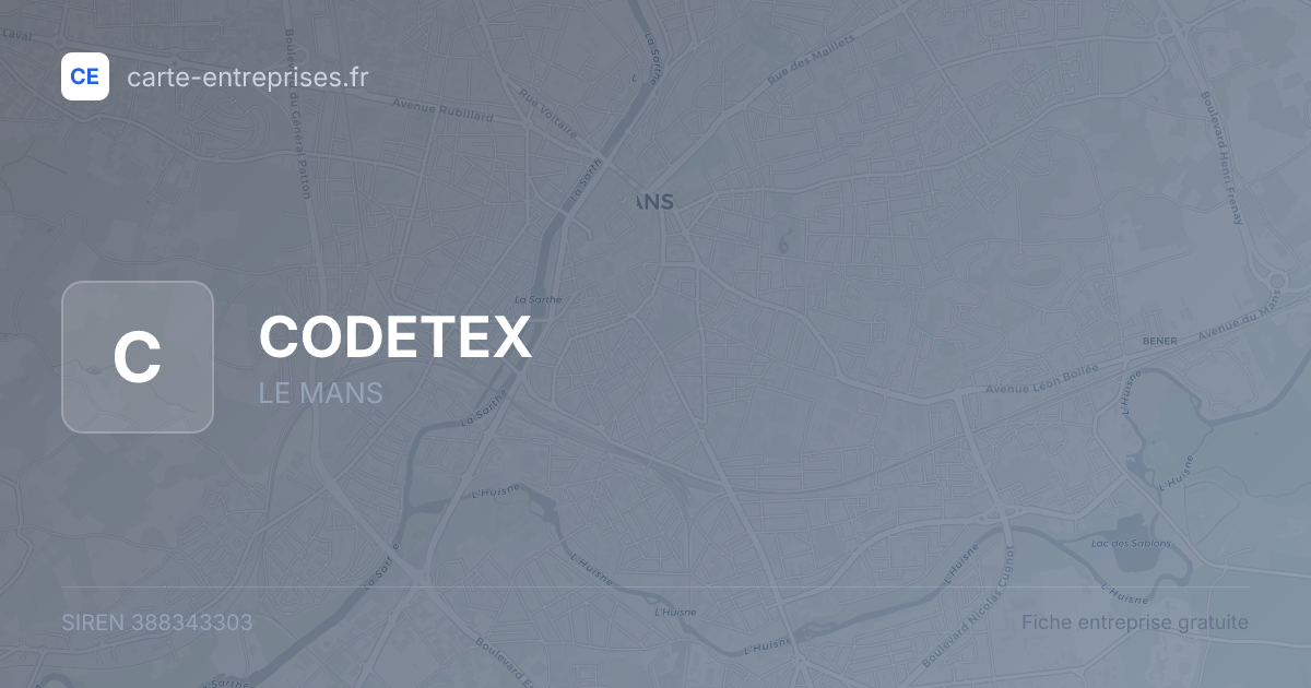 CODETEX — 388343303 — fiche entreprise