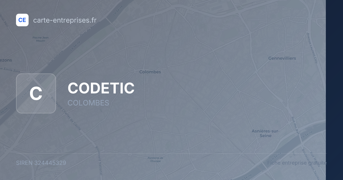 CODETIC — 324445329 — fiche entreprise
