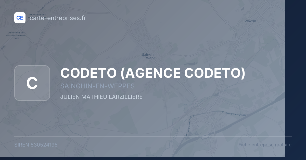 CODETO (AGENCE CODETO) — 830524195 — fiche entreprise