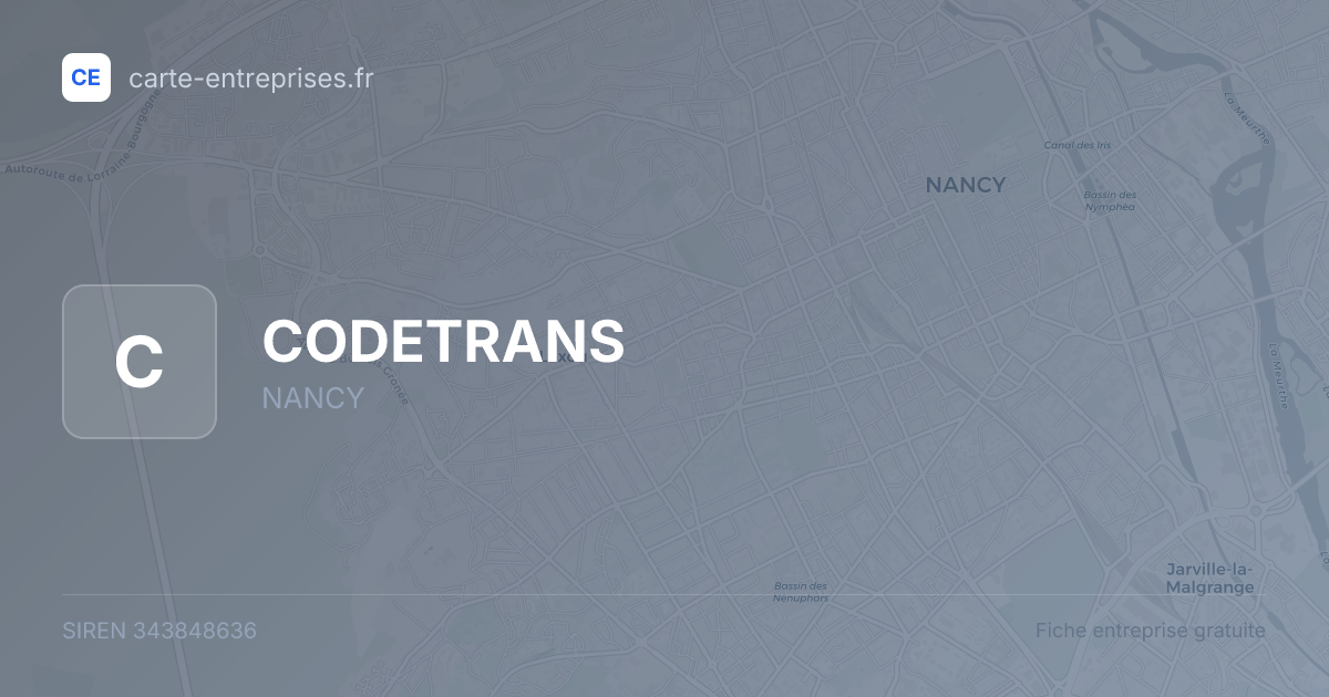 CODETRANS — 343848636 — fiche entreprise
