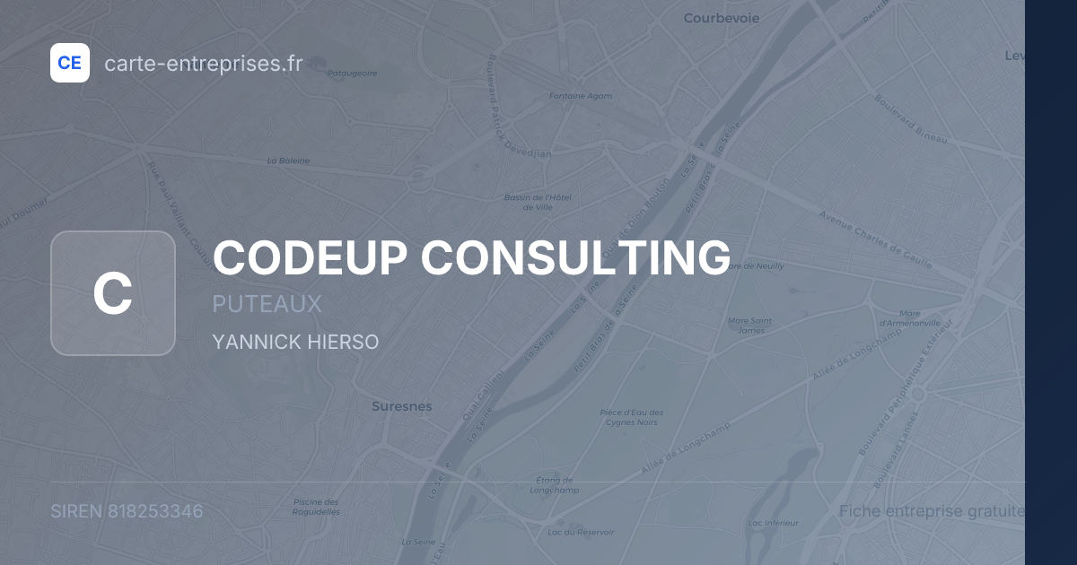 CODEUP CONSULTING — 818253346 — fiche entreprise