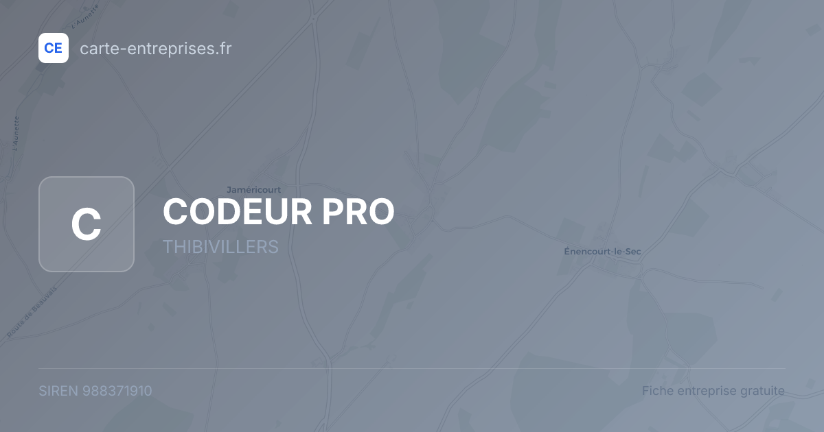 CODEUR PRO — 988371910 — fiche entreprise