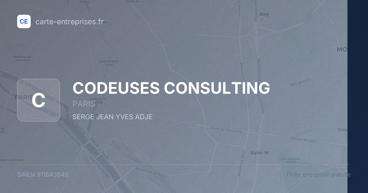 CODEUSES CONSULTING — 911643849 — fiche entreprise