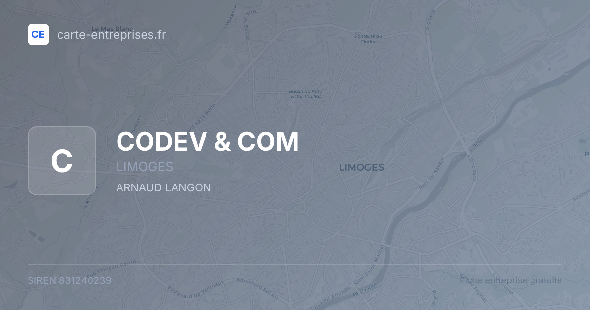 CODEV & COM — 831240239 — fiche entreprise
