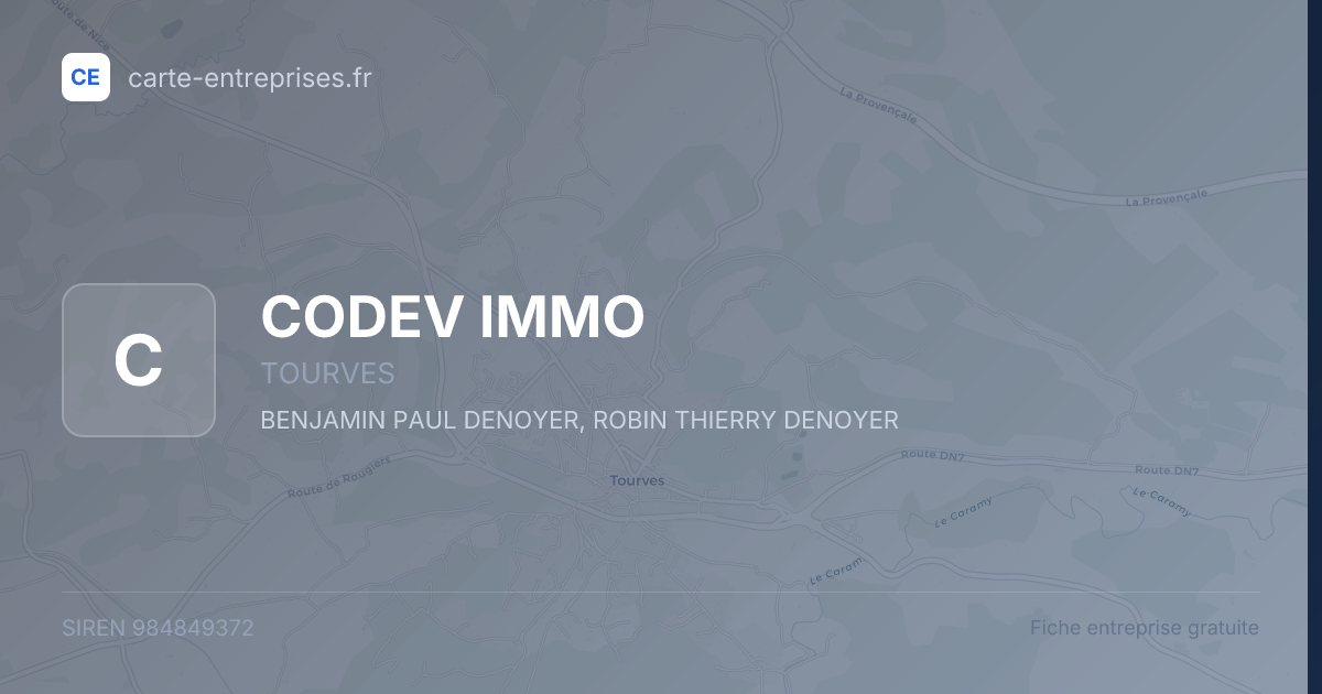 CODEV IMMO — 984849372 — fiche entreprise