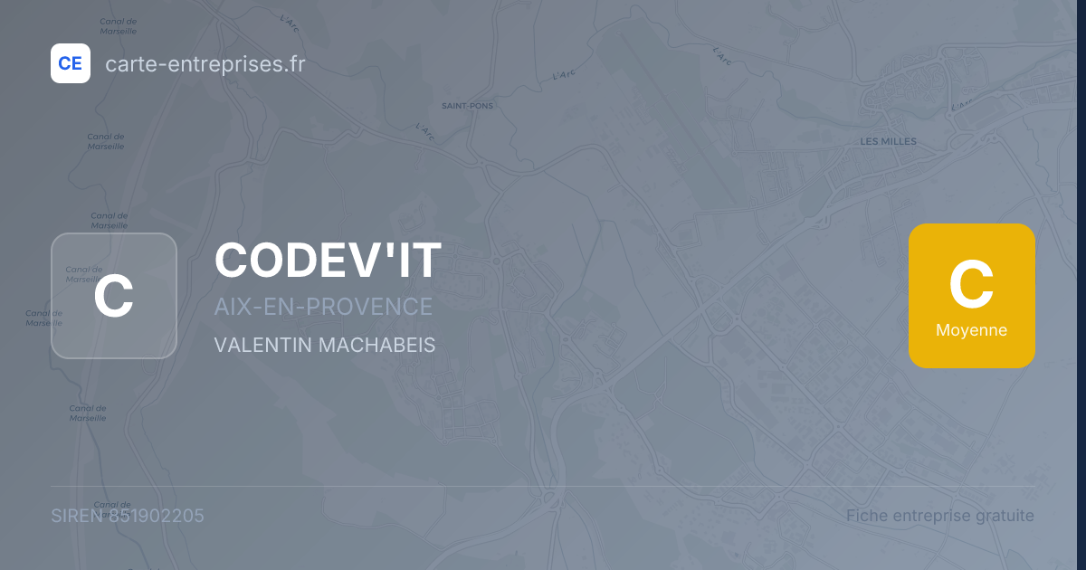 CODEV'IT — 851902205 — fiche entreprise