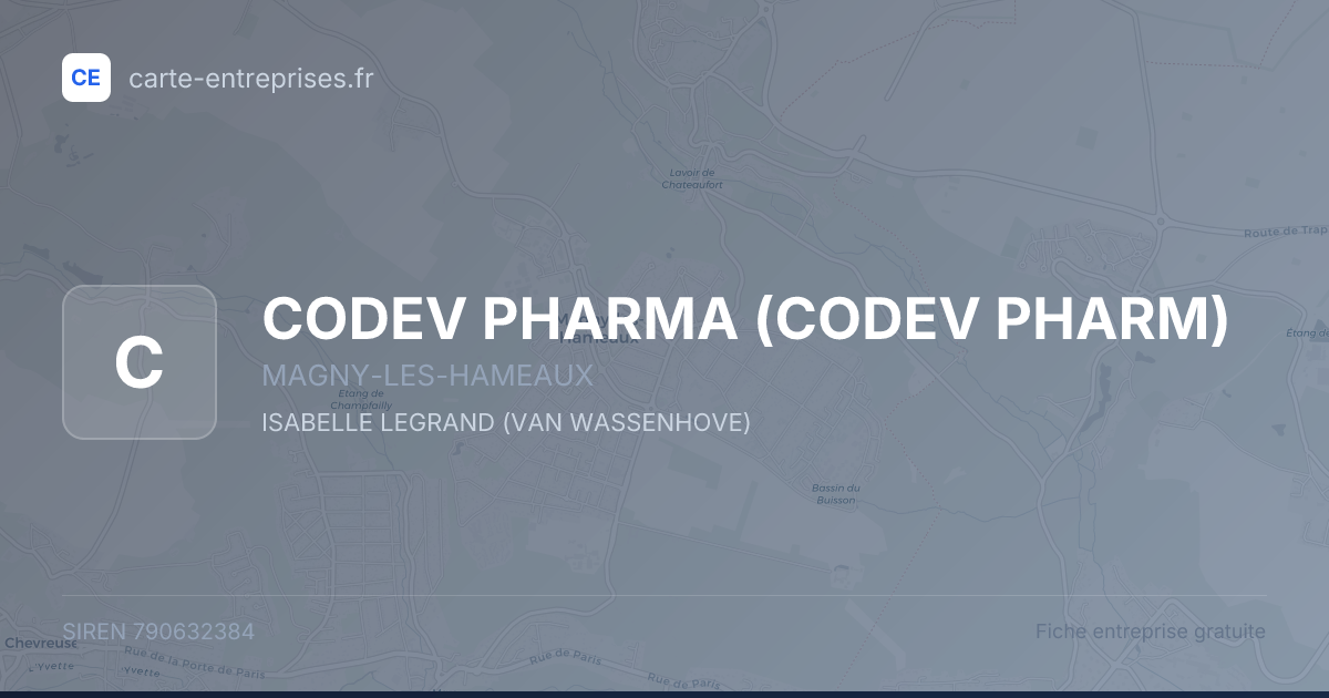 CODEV PHARMA (CODEV PHARM) — 790632384 — fiche entreprise