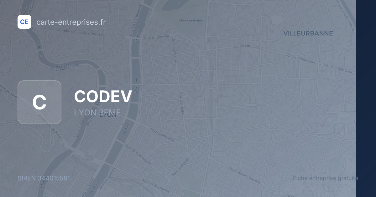 CODEV — 344015581 — fiche entreprise