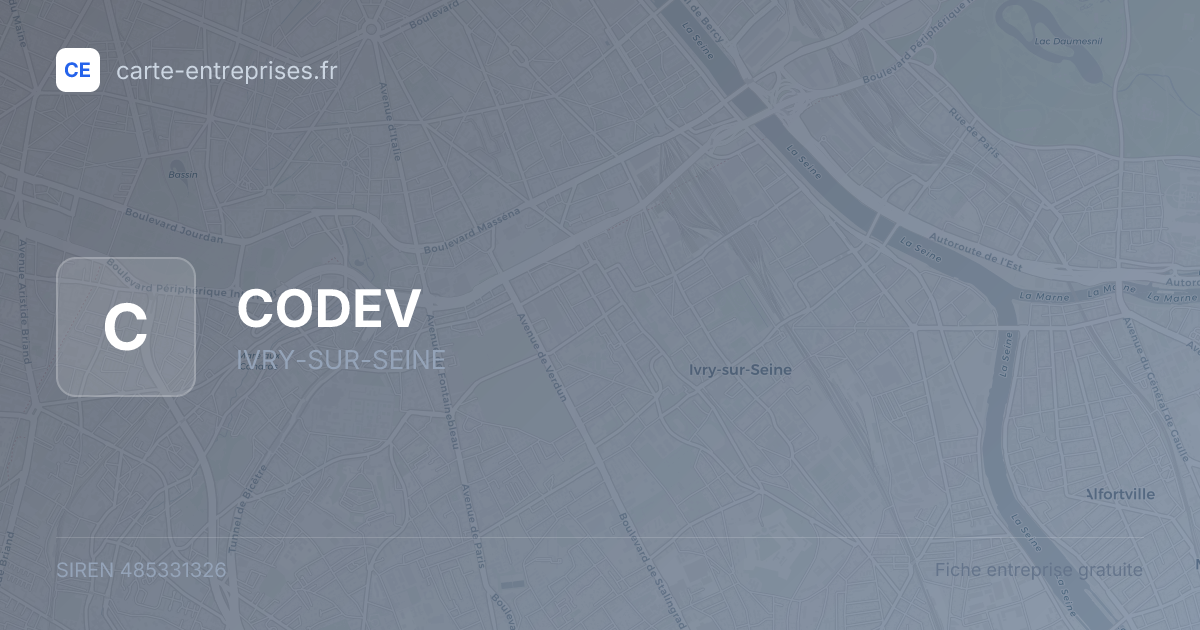 CODEV — 485331326 — fiche entreprise