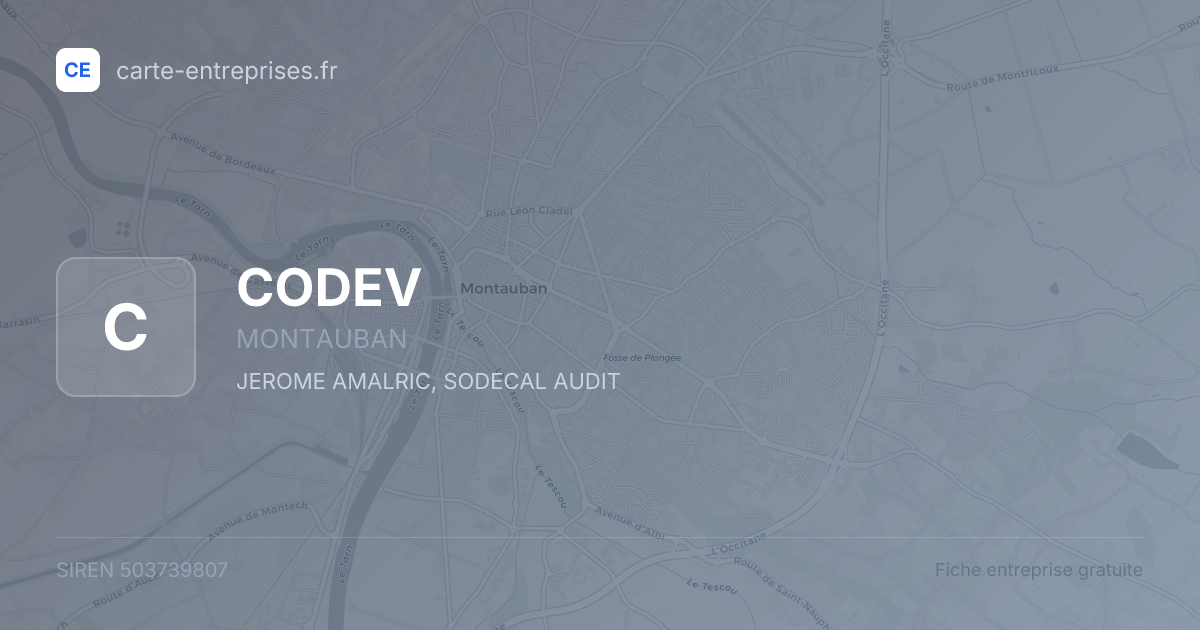 CODEV — 503739807 — fiche entreprise