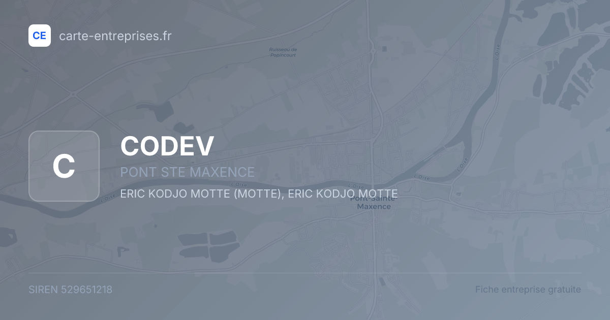 CODEV — 529651218 — fiche entreprise