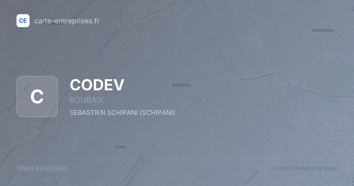CODEV — 828900365 — fiche entreprise