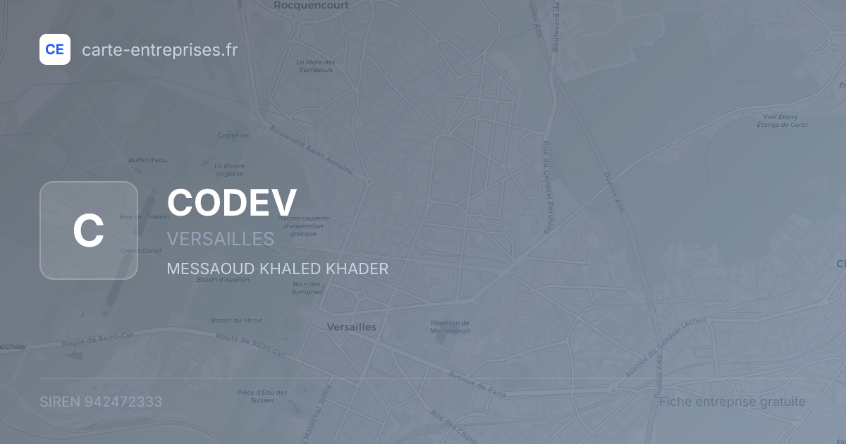 CODEV — 942472333 — fiche entreprise