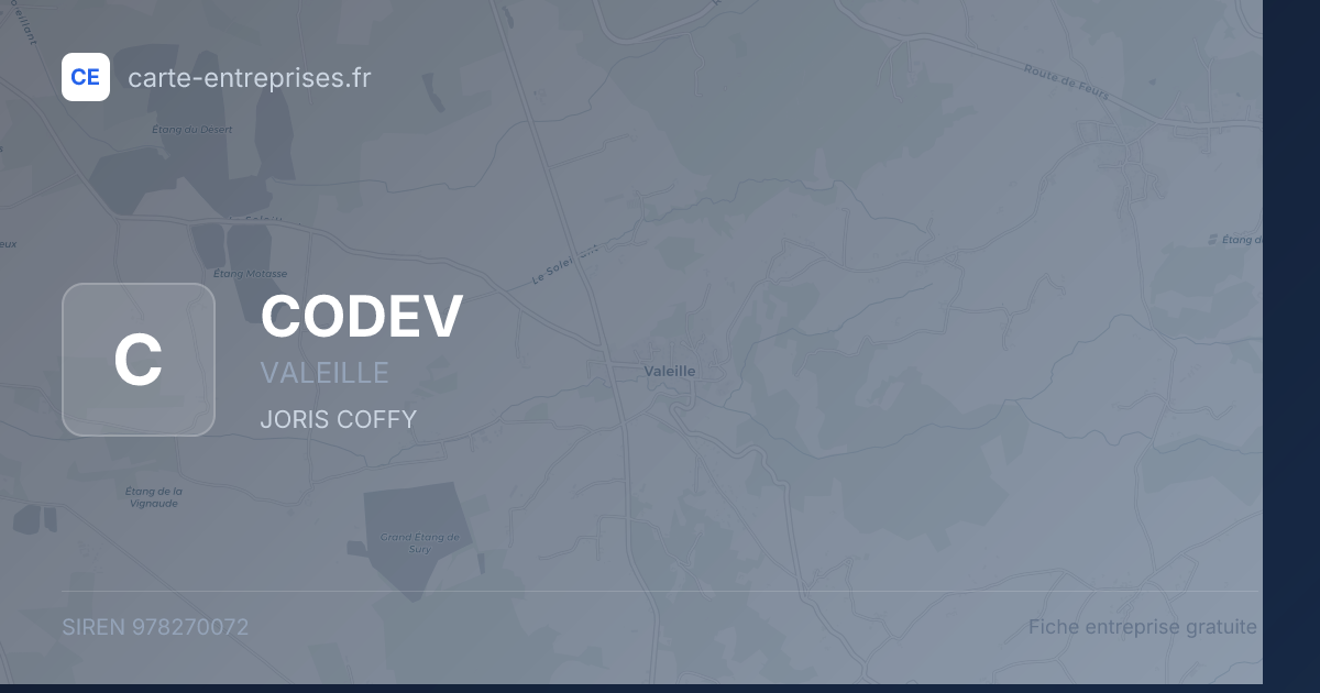 CODEV — 978270072 — fiche entreprise