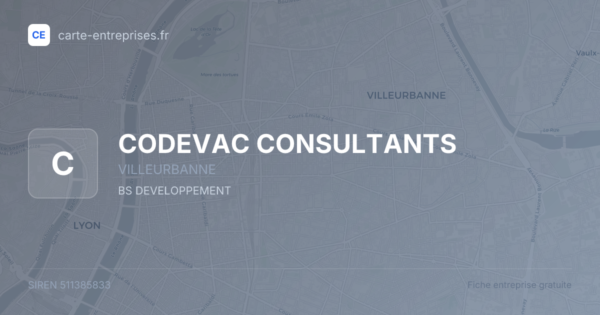 CODEVAC CONSULTANTS — 511385833 — fiche entreprise