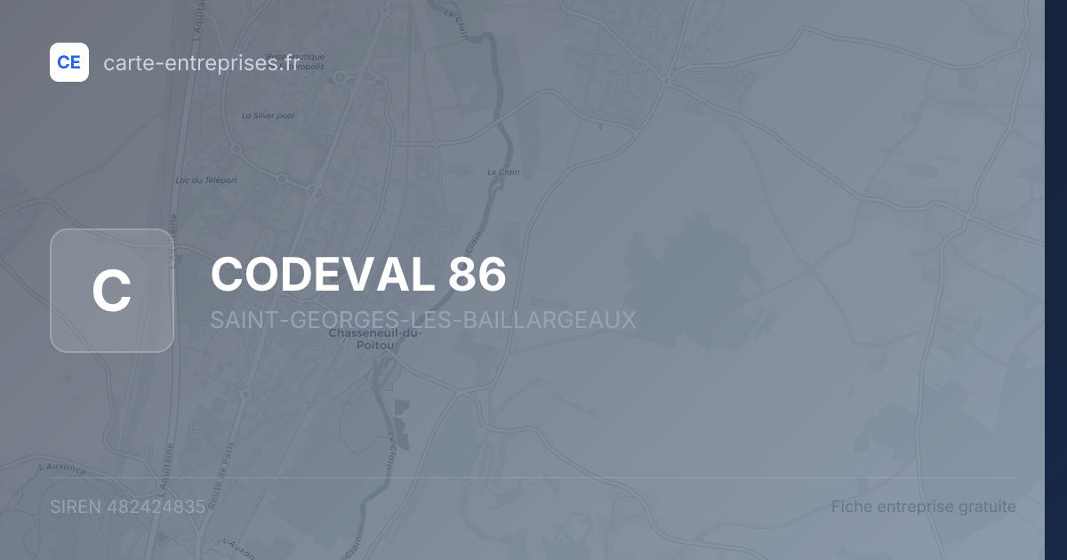 CODEVAL 86 — 482424835 — fiche entreprise