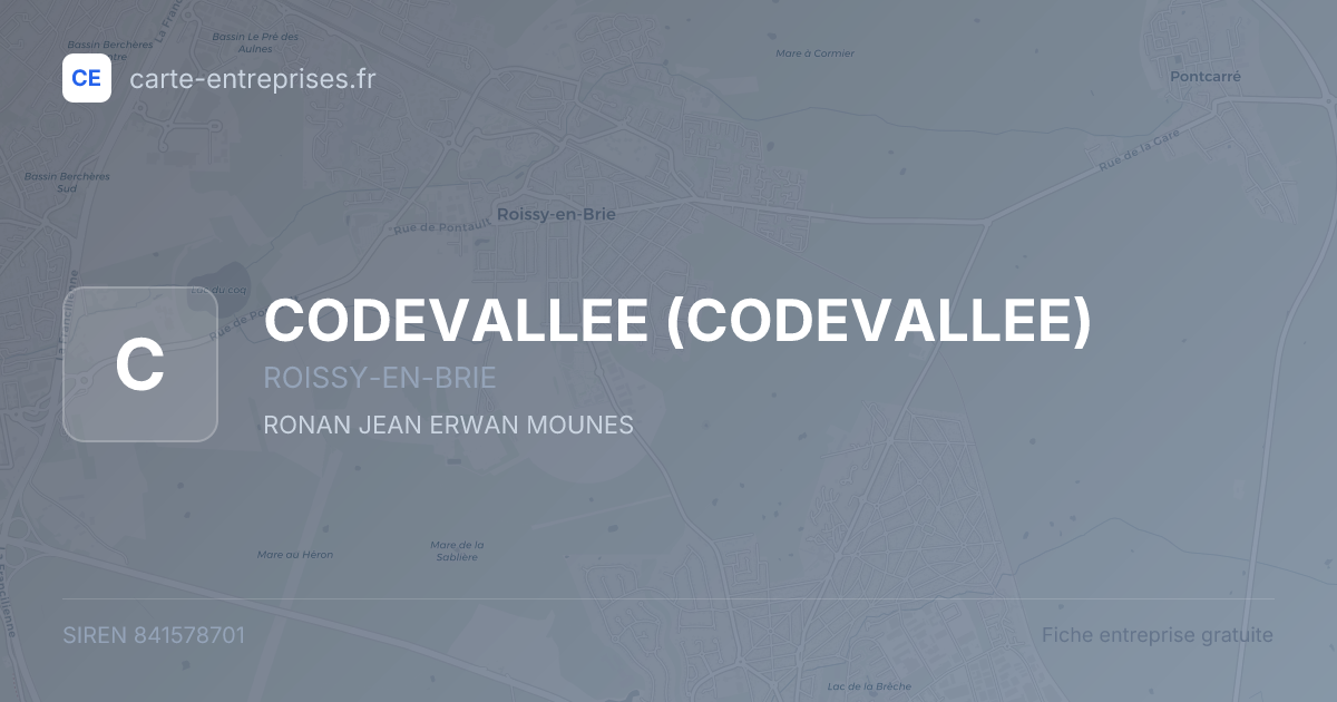 CODEVALLEE — 841578701 — fiche entreprise