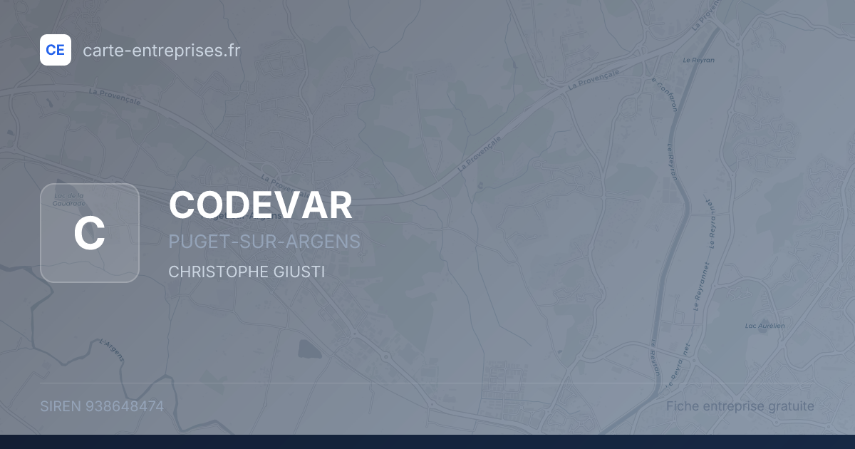 CODEVAR — 938648474 — fiche entreprise