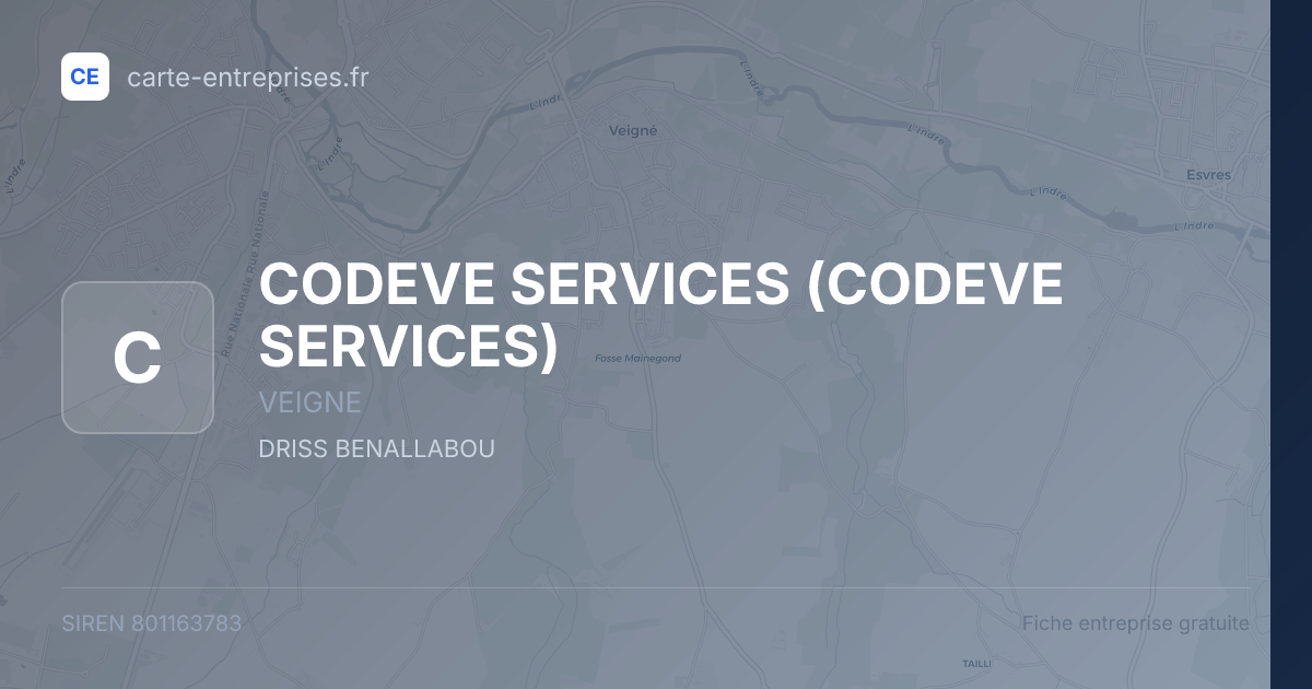 CODEVE SERVICES — 801163783 — fiche entreprise
