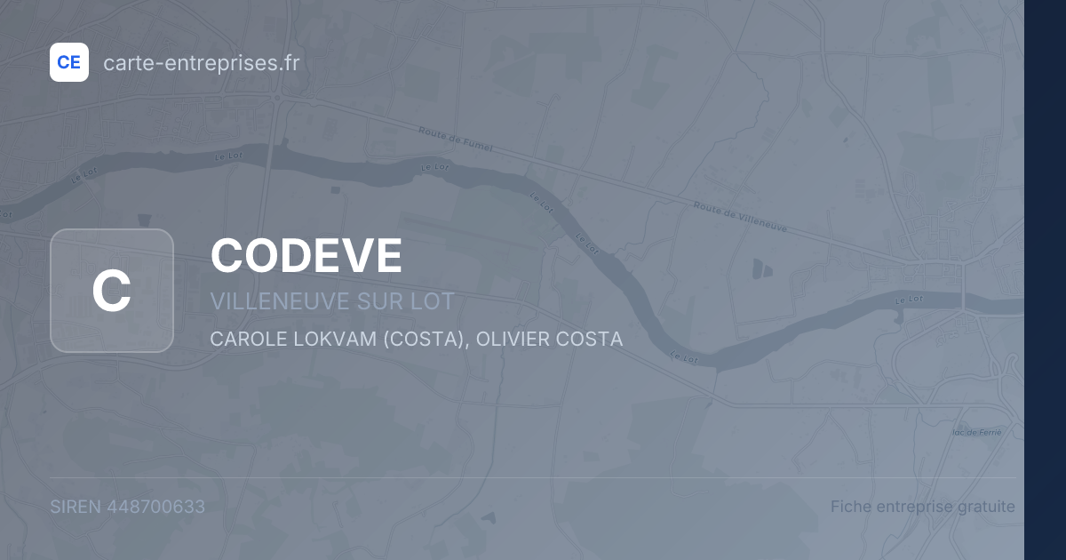 CODEVE — 448700633 — fiche entreprise