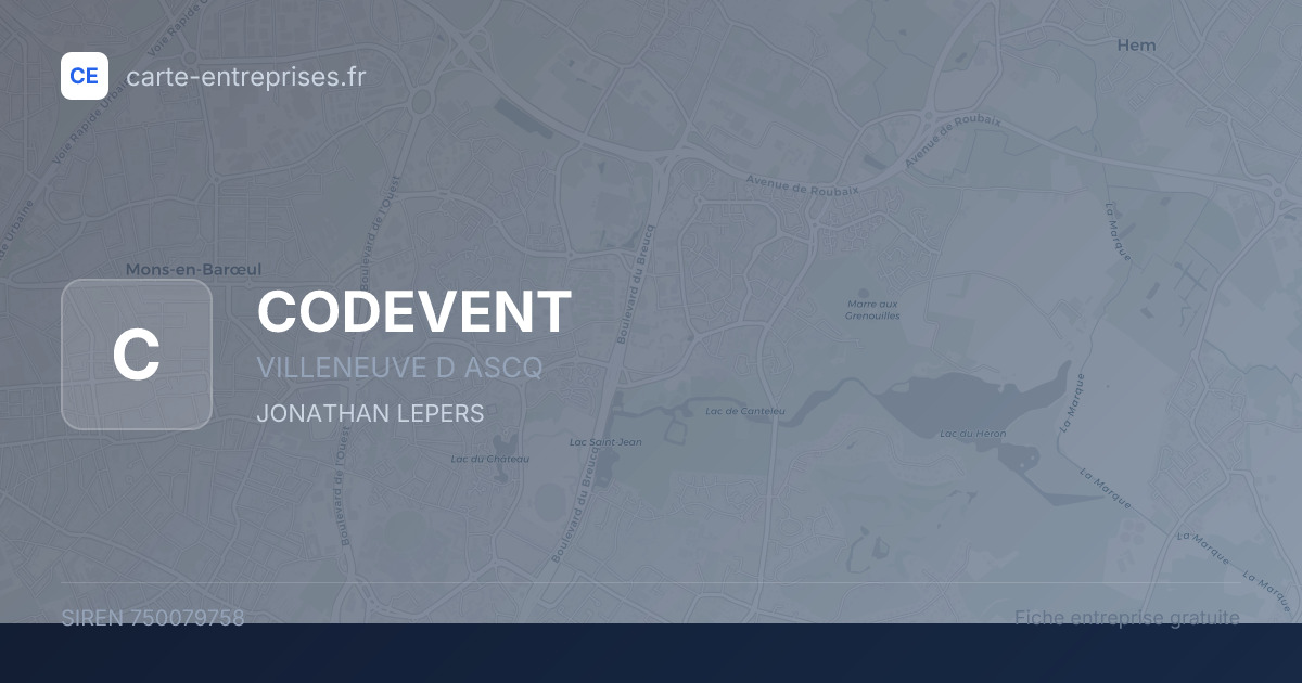 CODEVENT — 750079758 — fiche entreprise
