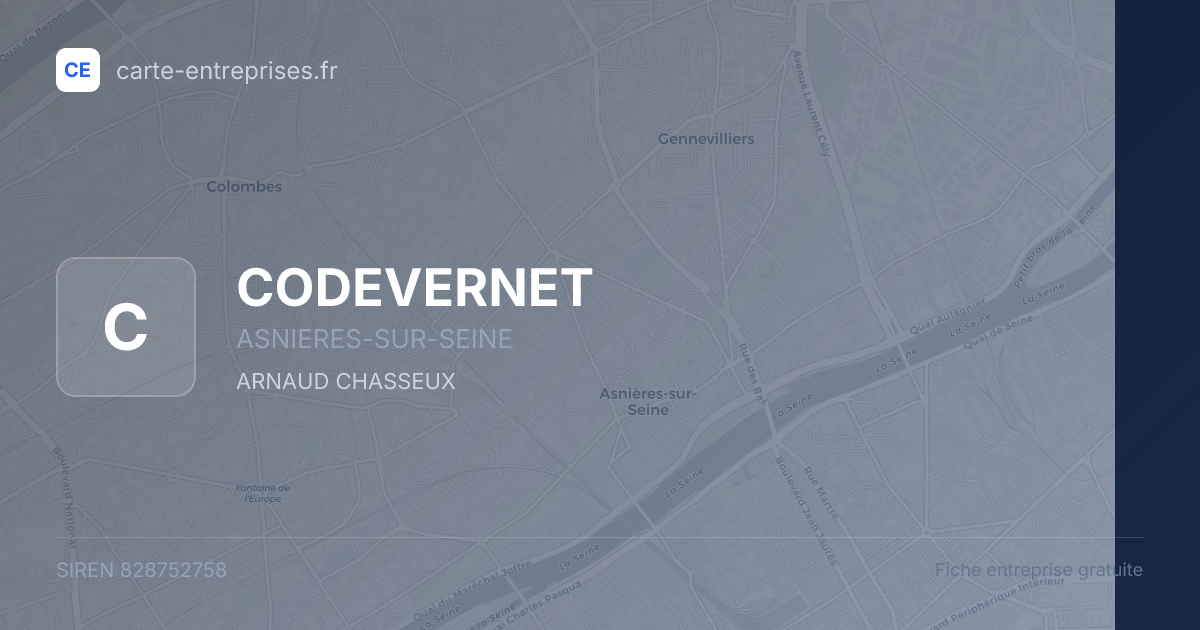 CODEVERNET — 828752758 — fiche entreprise