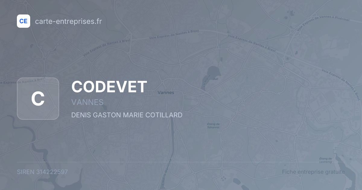 CODEVET — 314222597 — fiche entreprise
