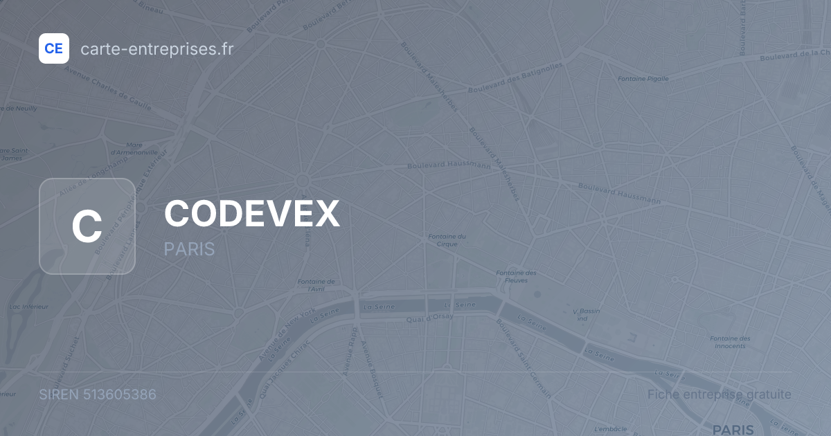CODEVEX — 513605386 — fiche entreprise