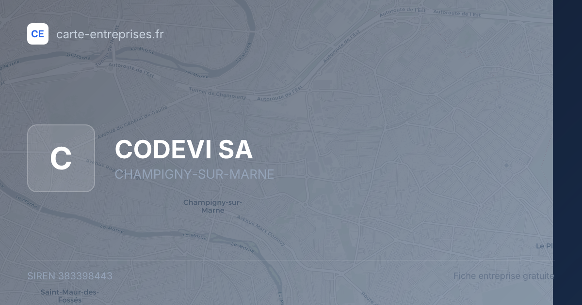 CODEVI SA — 383398443 — fiche entreprise