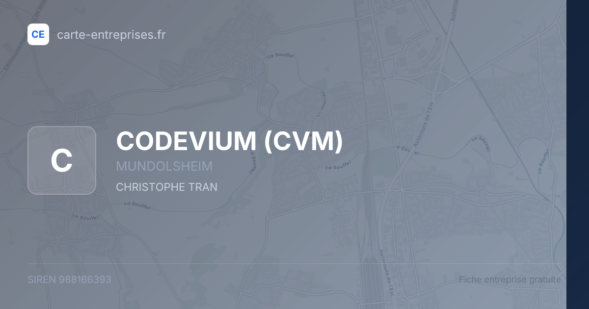CODEVIUM (CVM) — 988166393 — fiche entreprise