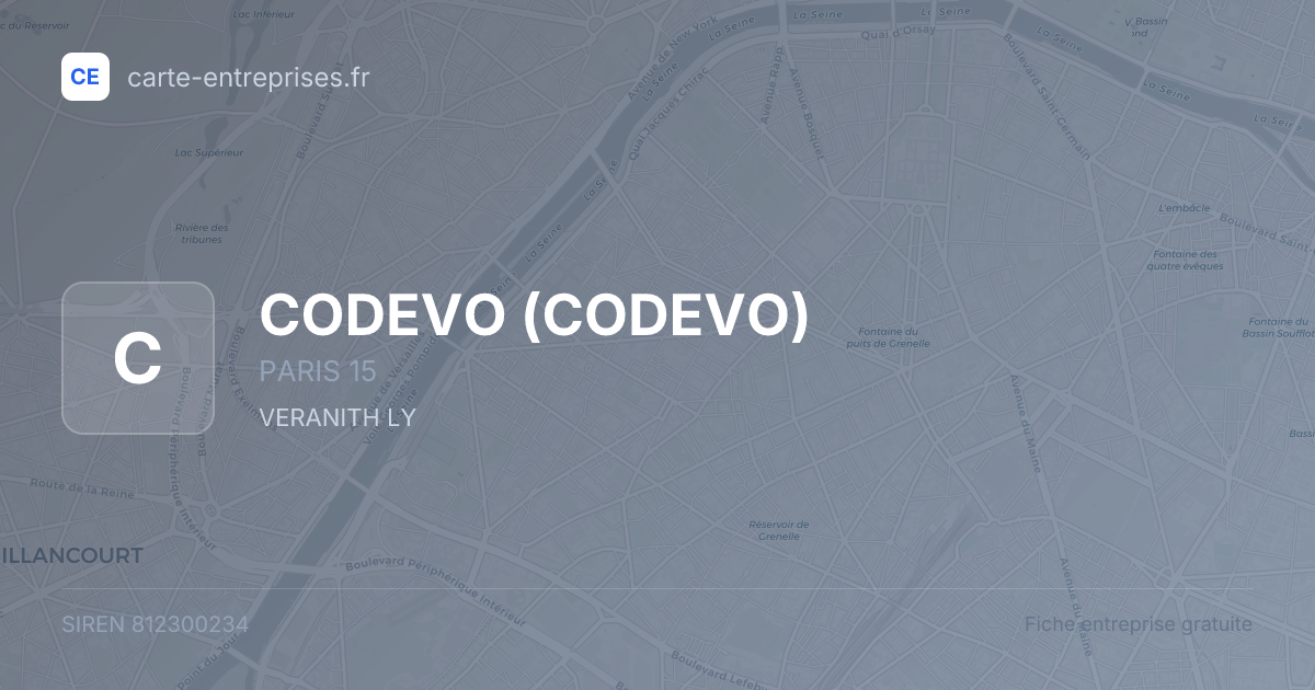 CODEVO — 812300234 — fiche entreprise