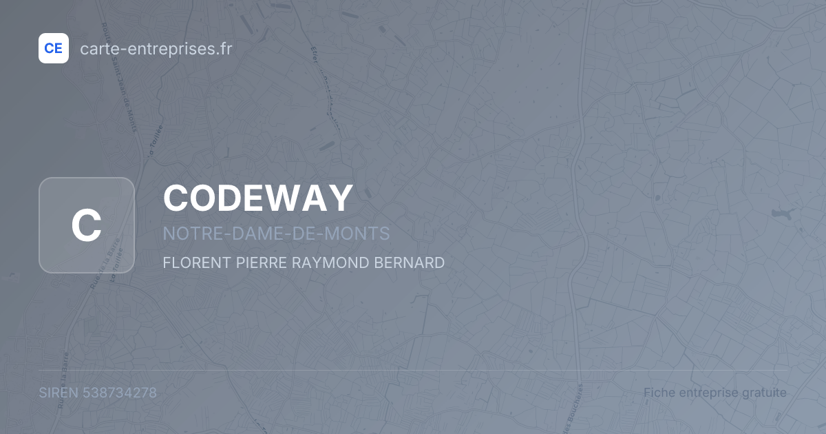 CODEWAY — 538734278 — fiche entreprise