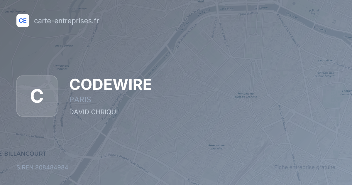 CODEWIRE — 808484984 — fiche entreprise