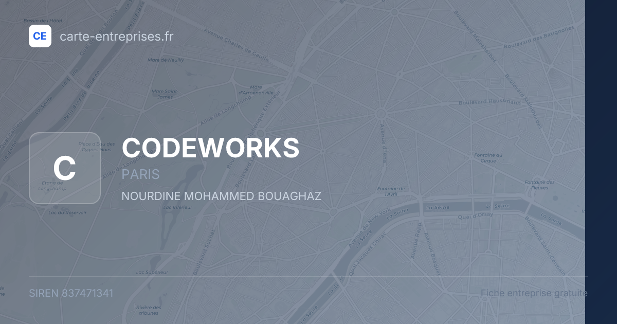 CODEWORKS — 837471341 — fiche entreprise