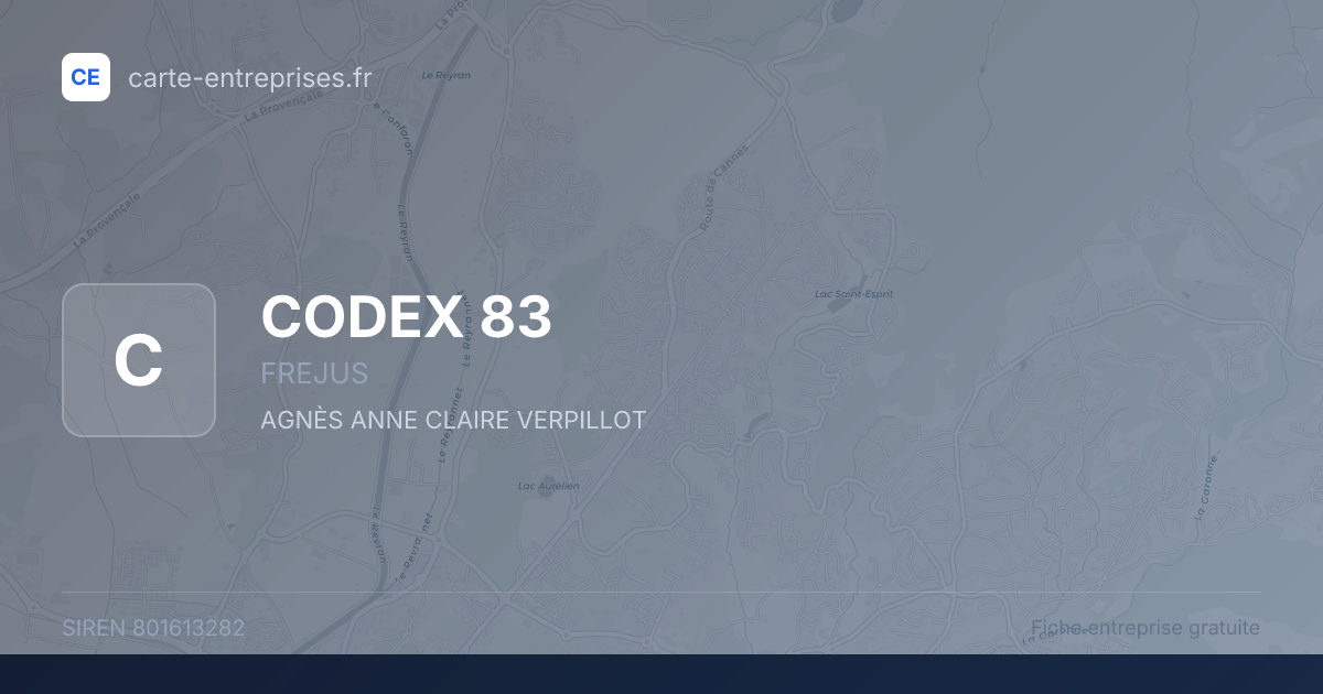 CODEX 83 — 801613282 — fiche entreprise