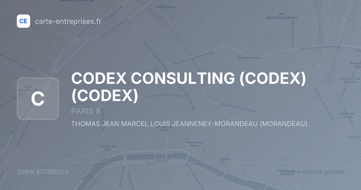 CODEX CONSULTING (CODEX) (CODEX) — 877495523 — fiche entreprise
