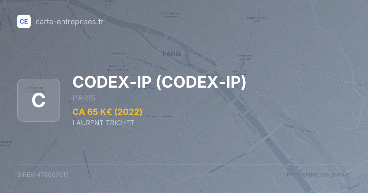 CODEX-IP — 478667017 — fiche entreprise