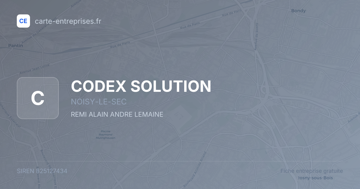 CODEX SOLUTION — 825127434 — fiche entreprise